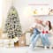 Costway 6ft. Unlit Snow Flocked Hinged Artificial Christmas Tree